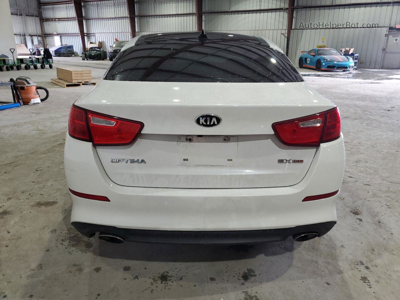 2015 Kia Optima Ex White vin: 5XXGN4A75FG395299