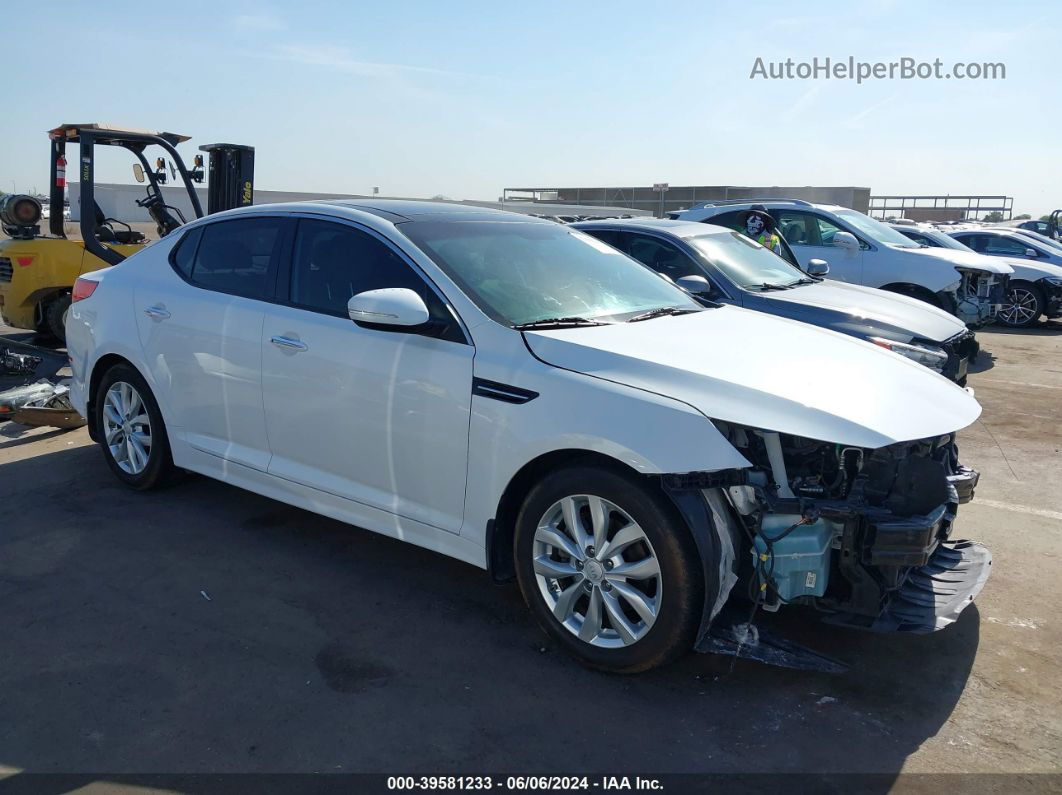 2015 Kia Optima Ex White vin: 5XXGN4A75FG421223