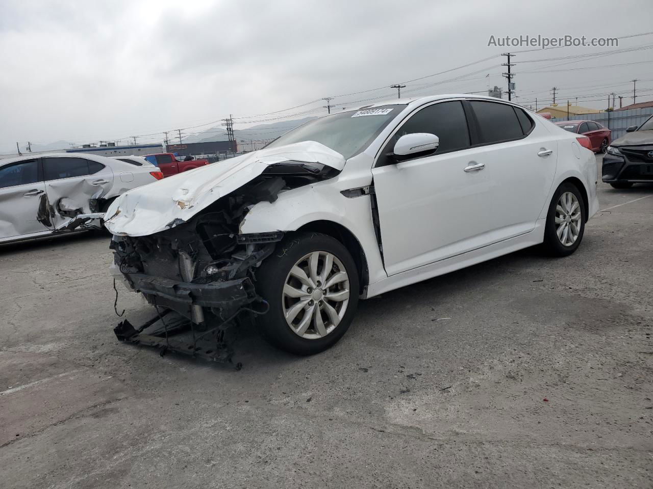 2015 Kia Optima Ex Белый vin: 5XXGN4A76FG375790