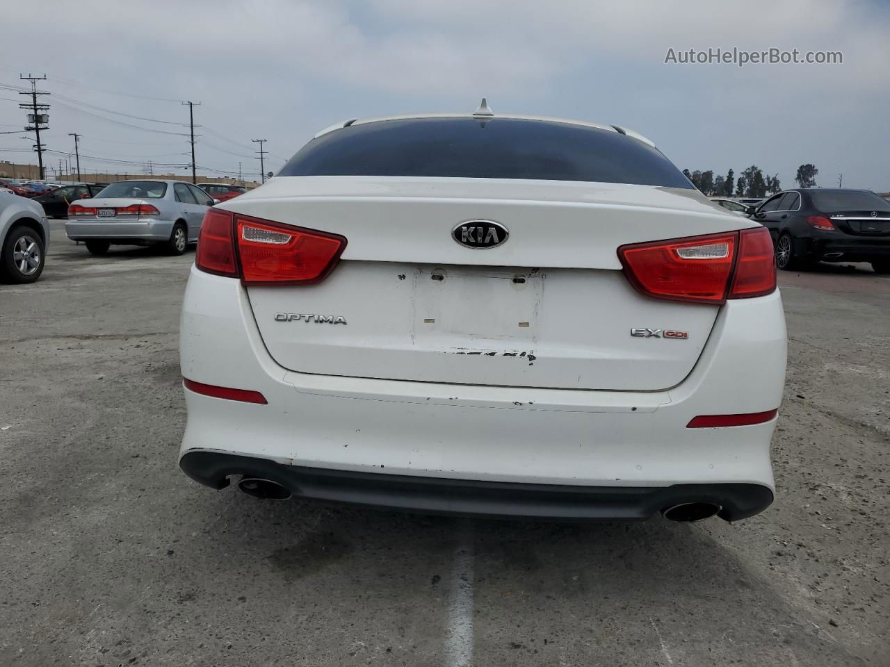 2015 Kia Optima Ex Белый vin: 5XXGN4A76FG375790