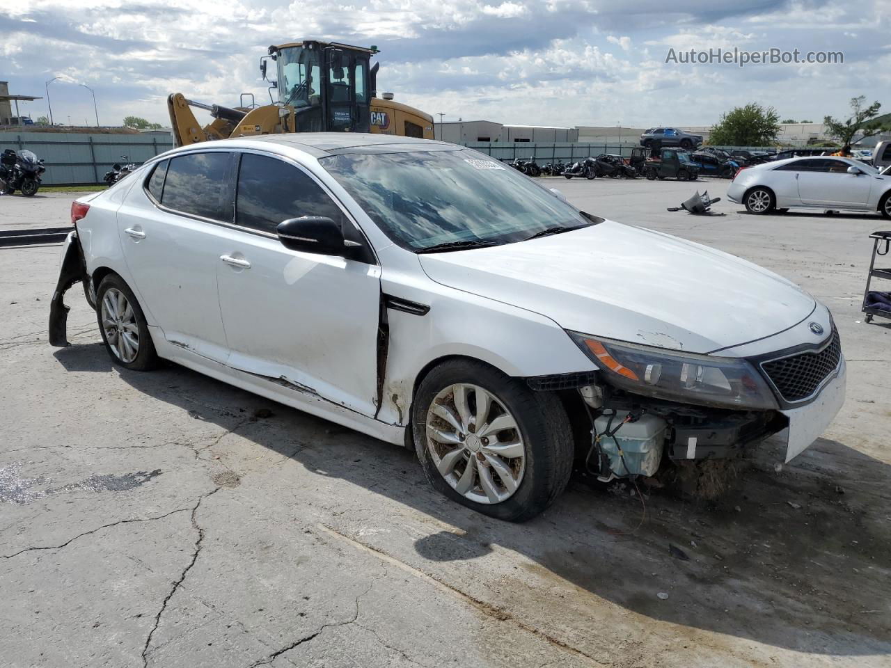 2015 Kia Optima Ex White vin: 5XXGN4A76FG380374