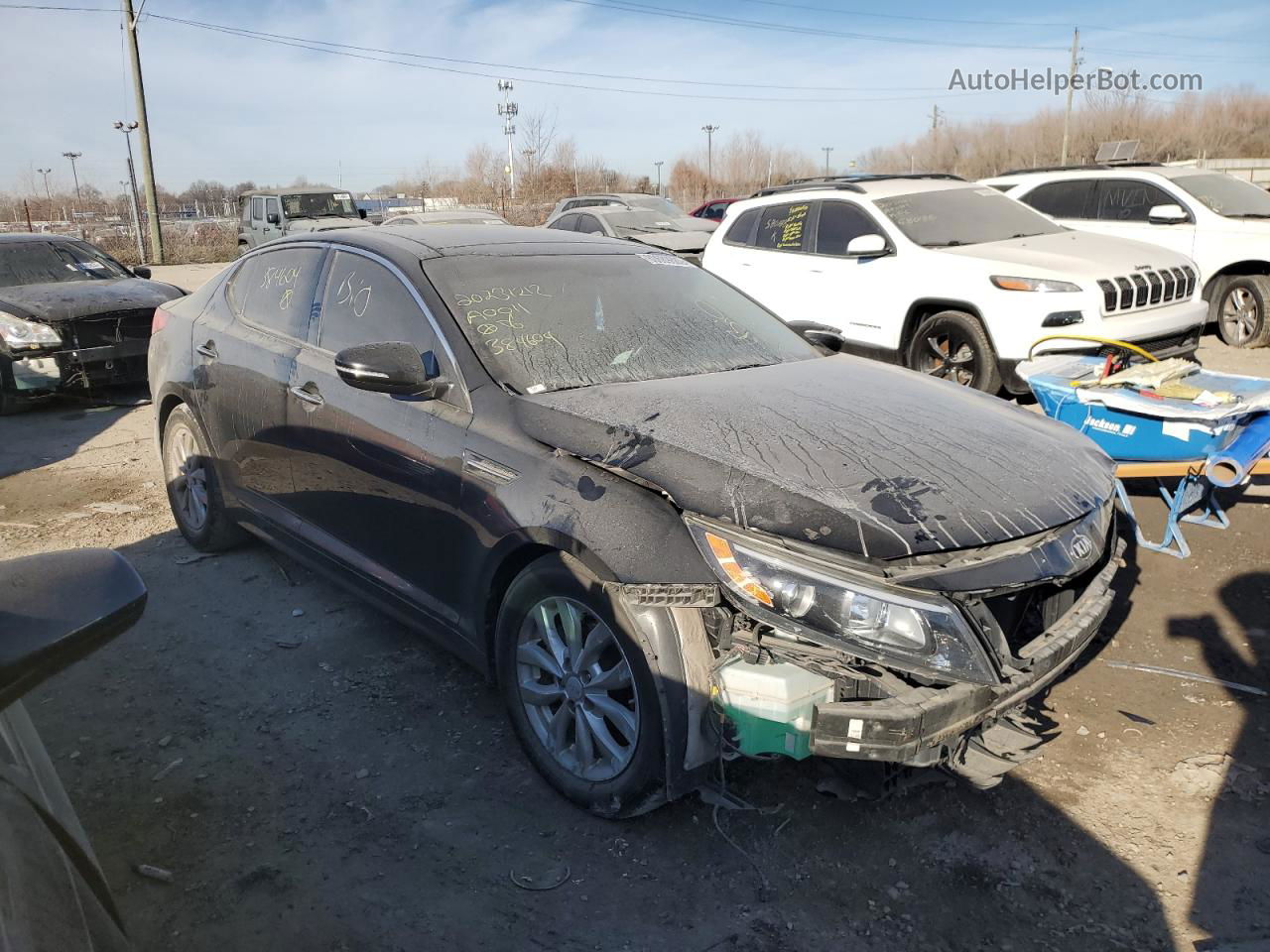 2015 Kia Optima Ex Черный vin: 5XXGN4A76FG384604