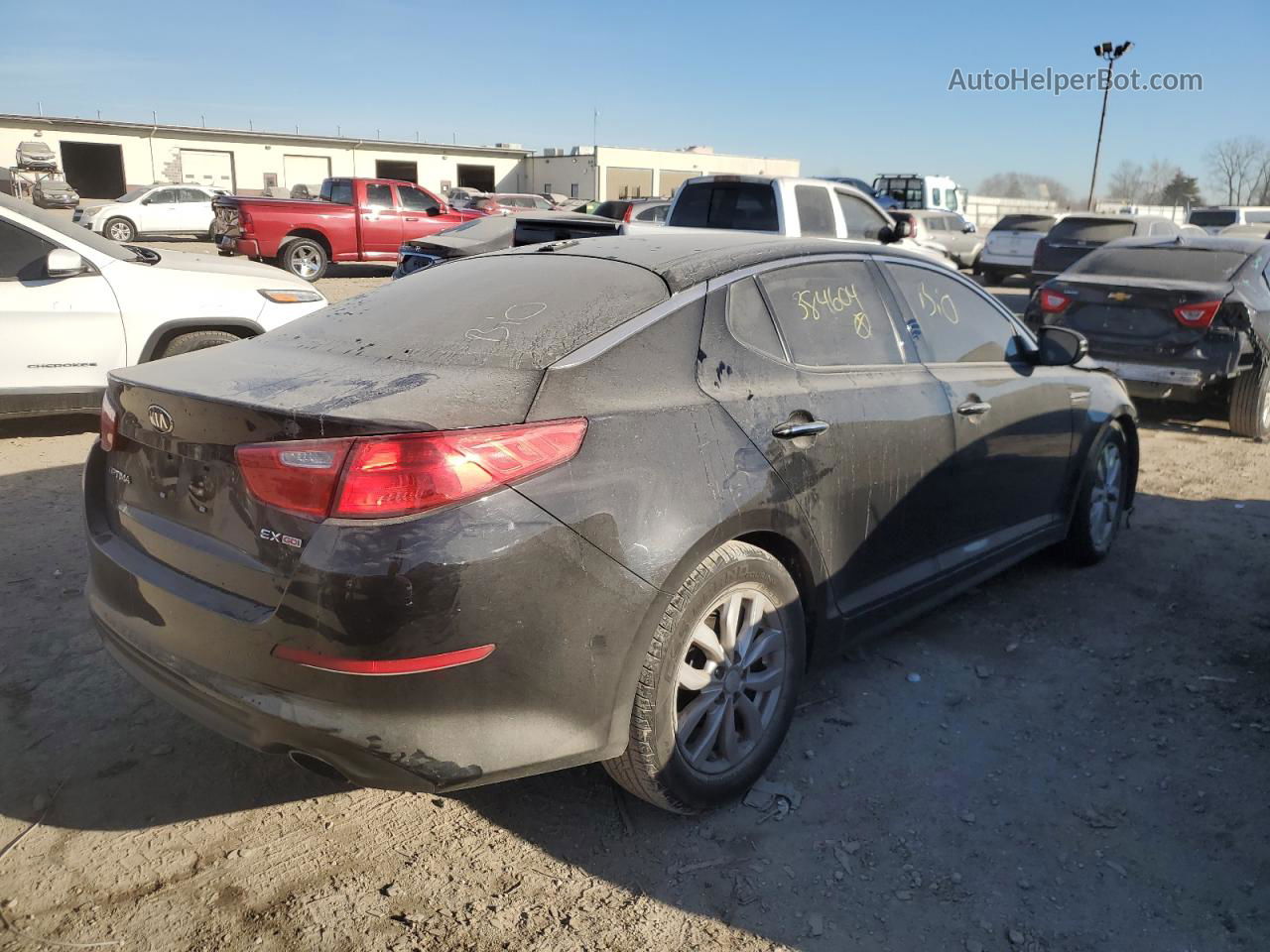 2015 Kia Optima Ex Черный vin: 5XXGN4A76FG384604