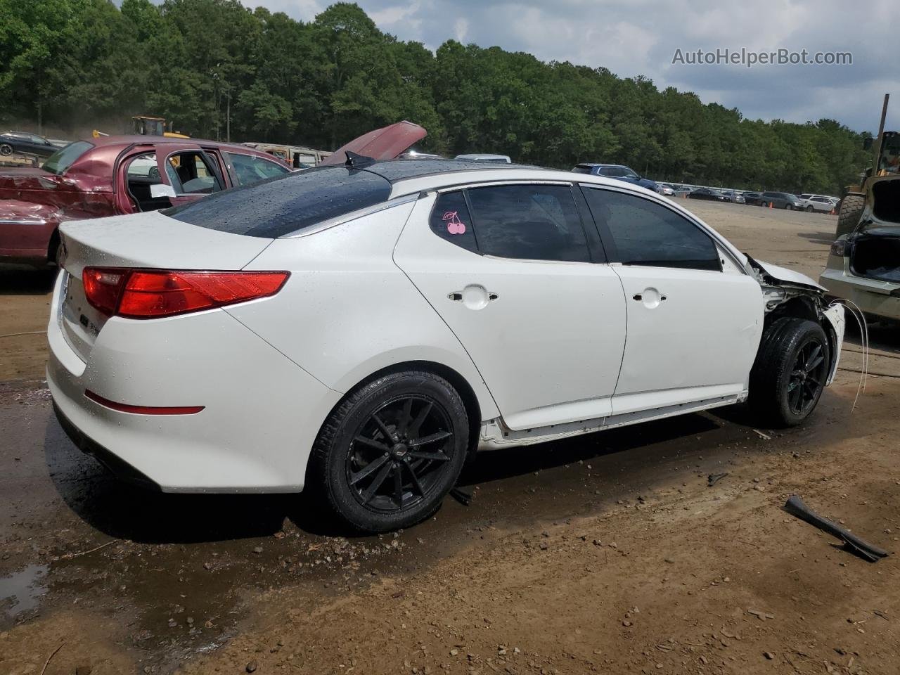 2014 Kia Optima Ex White vin: 5XXGN4A77EG303804