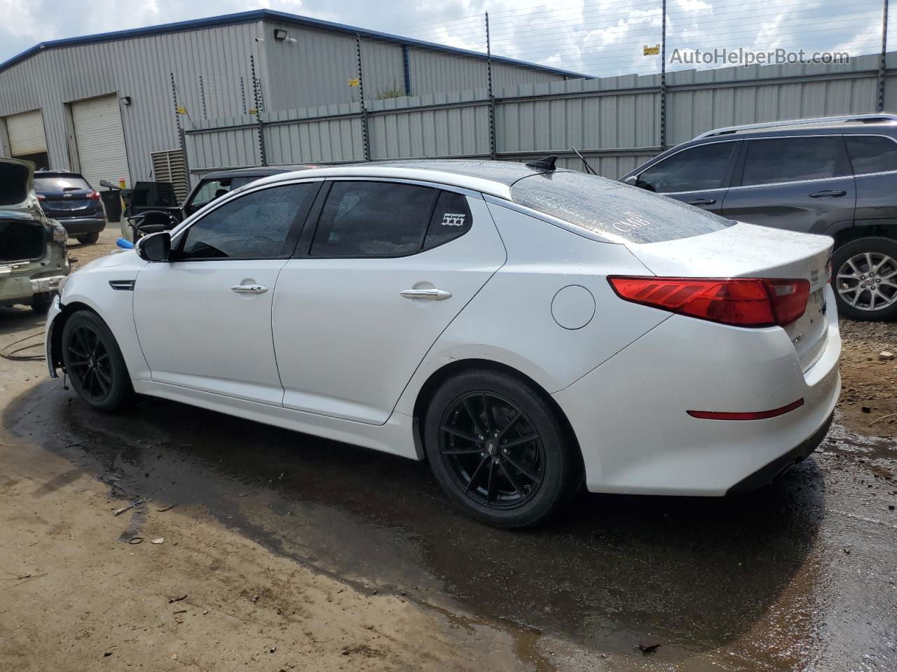 2014 Kia Optima Ex White vin: 5XXGN4A77EG303804