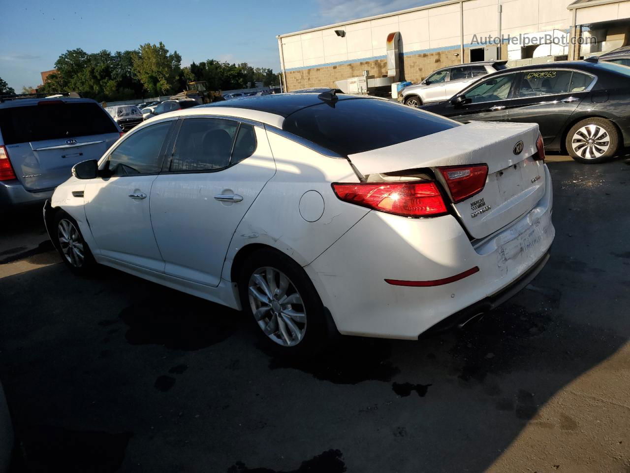 2014 Kia Optima Ex White vin: 5XXGN4A77EG313619