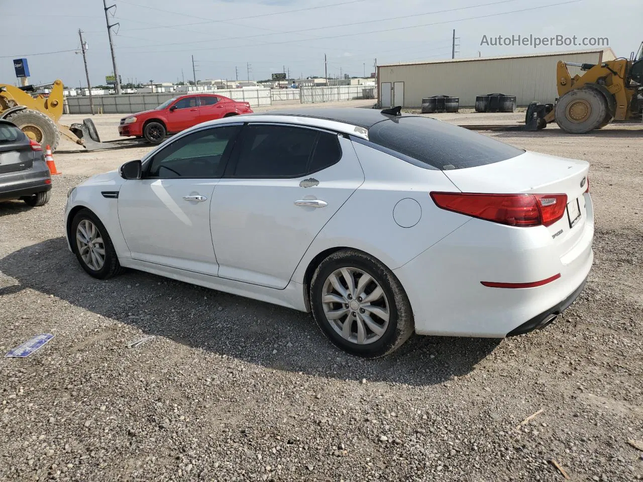 2015 Kia Optima Ex White vin: 5XXGN4A77FG365298