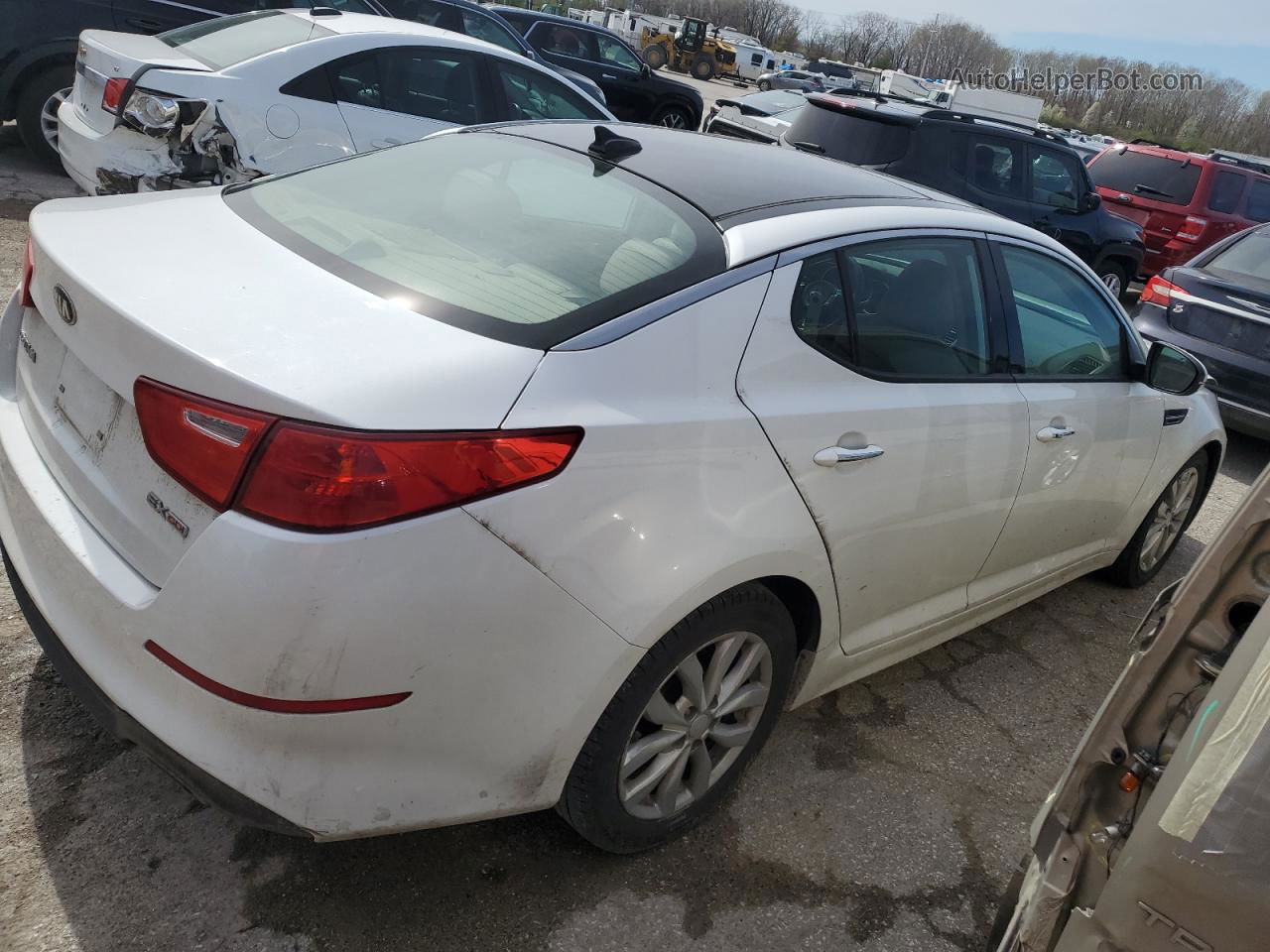 2015 Kia Optima Ex Белый vin: 5XXGN4A77FG472660