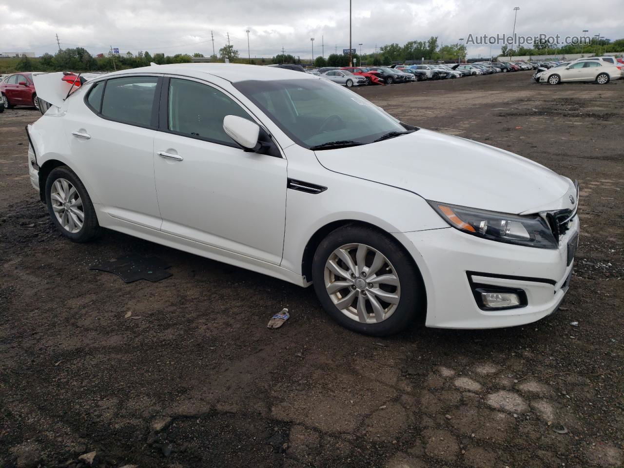 2015 Kia Optima Ex White vin: 5XXGN4A77FG493069