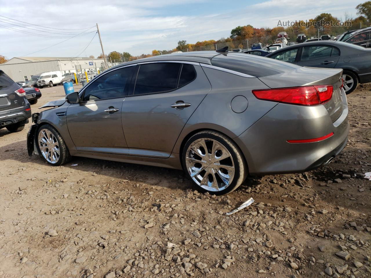 2015 Kia Optima Ex Gray vin: 5XXGN4A77FG498384