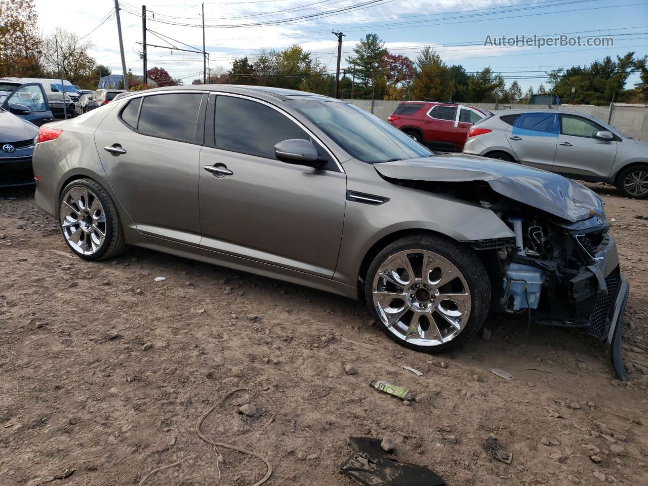 2015 Kia Optima Ex Серый vin: 5XXGN4A77FG498384