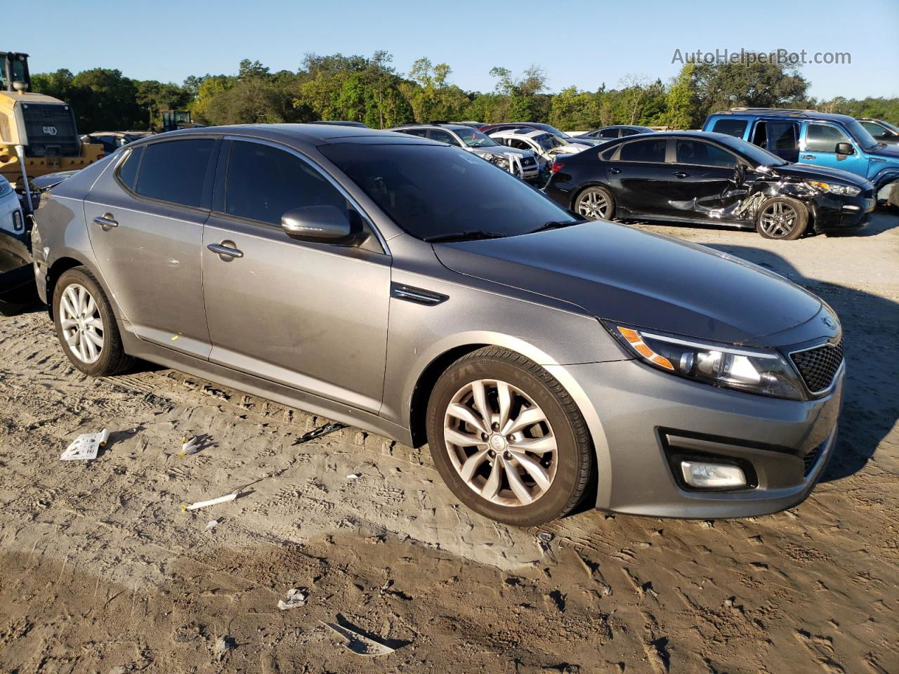 2015 Kia Optima Ex Gray vin: 5XXGN4A77FG504751