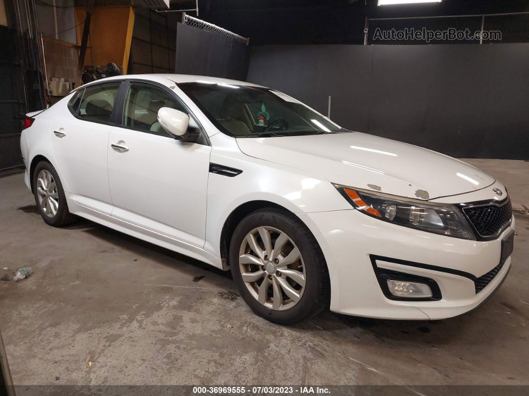 2014 Kia Optima Ex White vin: 5XXGN4A78EG262146