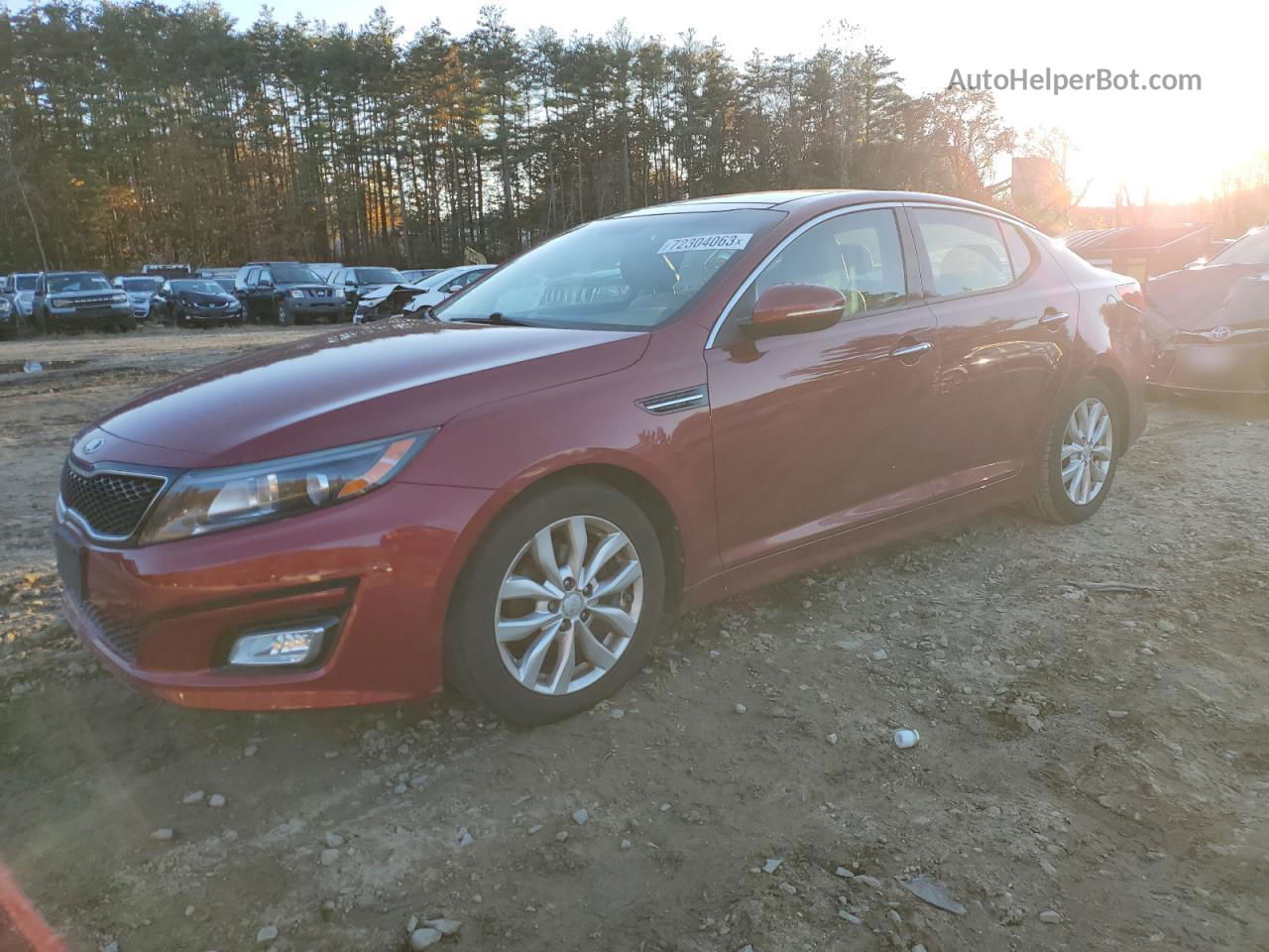 2014 Kia Optima Ex Red vin: 5XXGN4A78EG339579