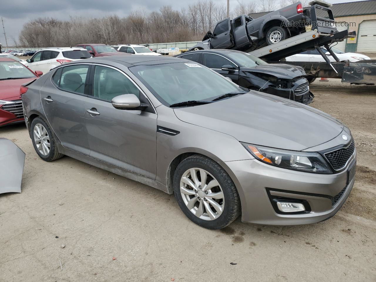 2015 Kia Optima Ex Gray vin: 5XXGN4A78FG369876