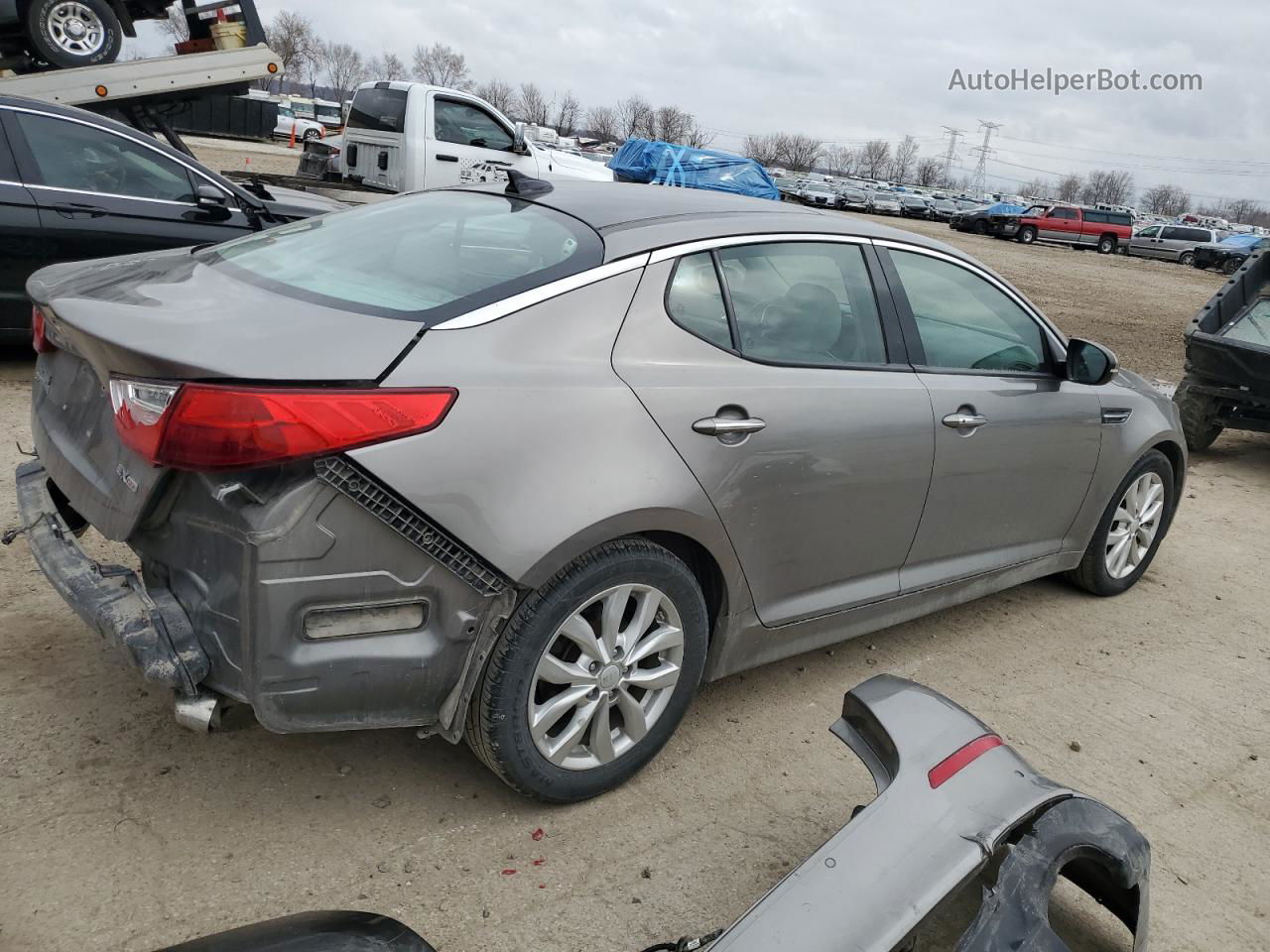 2015 Kia Optima Ex Gray vin: 5XXGN4A78FG369876