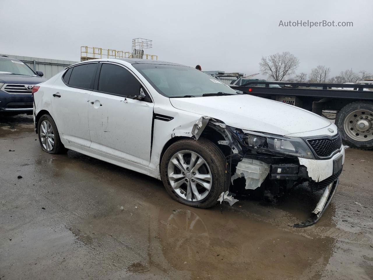 2015 Kia Optima Ex White vin: 5XXGN4A78FG406859