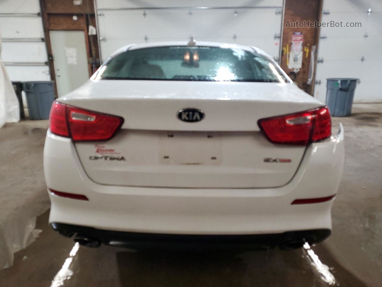 2015 Kia Optima Ex White vin: 5XXGN4A78FG437836