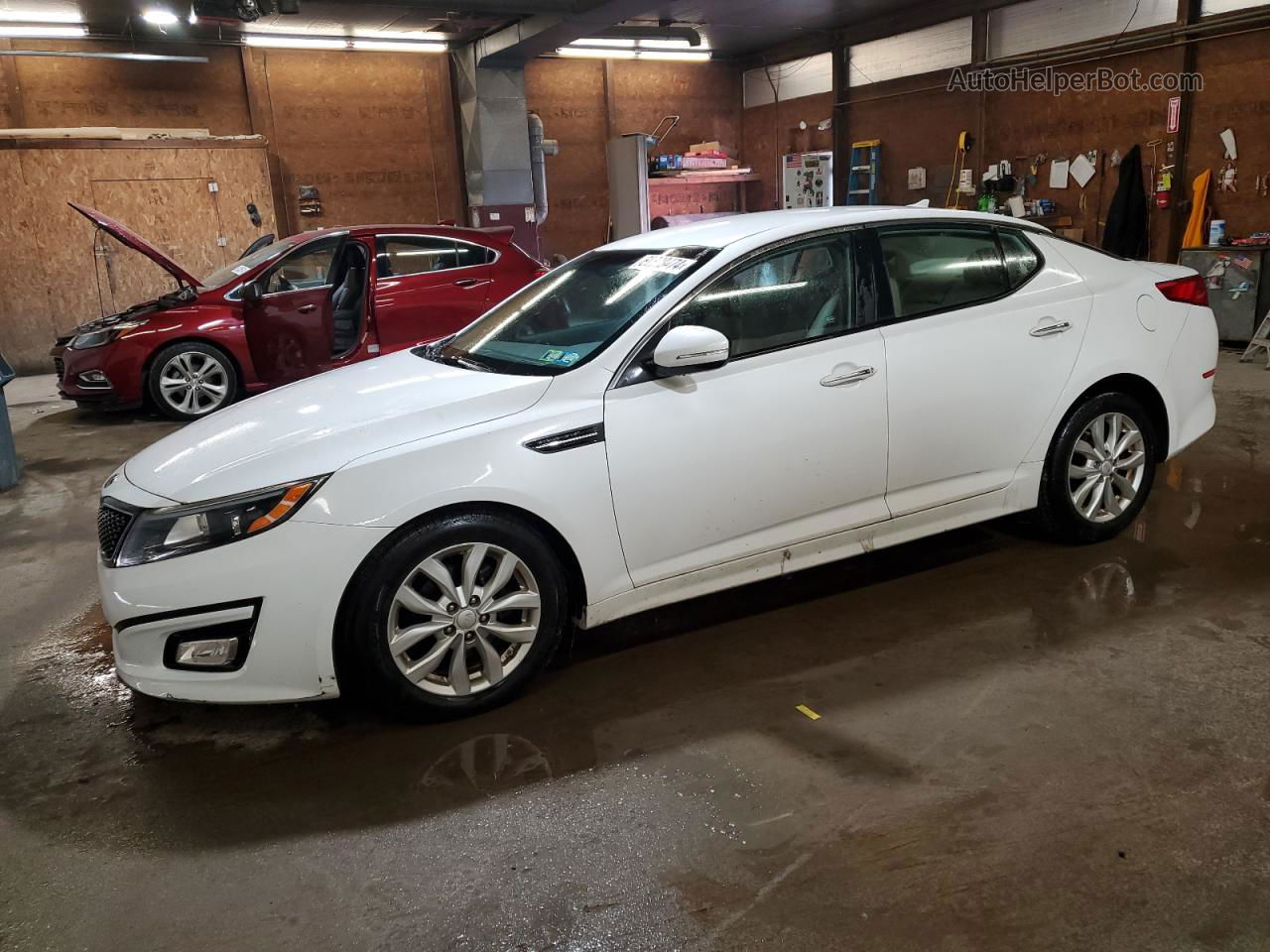 2015 Kia Optima Ex White vin: 5XXGN4A78FG437836