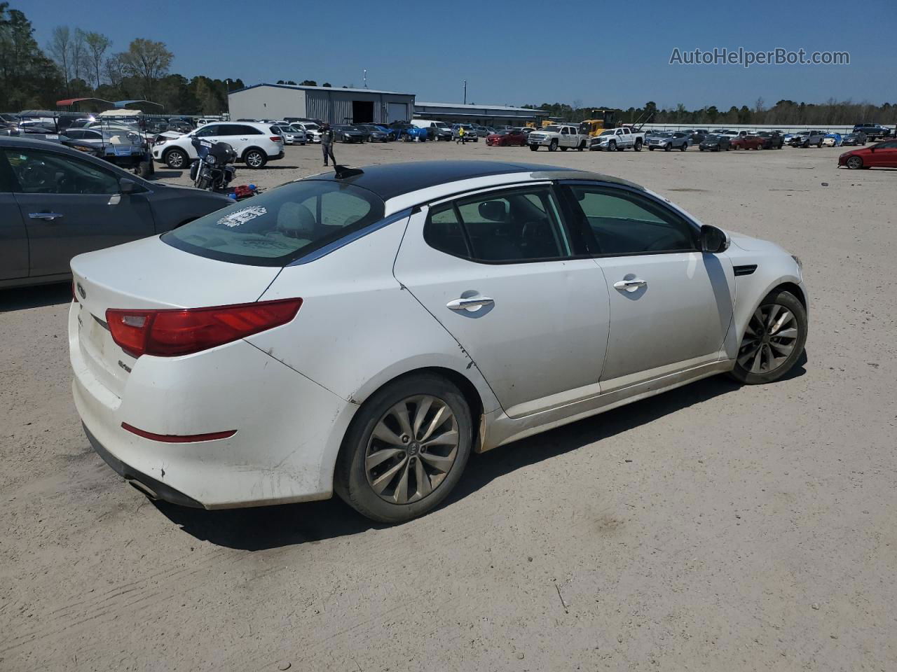 2014 Kia Optima Ex White vin: 5XXGN4A79EG260423