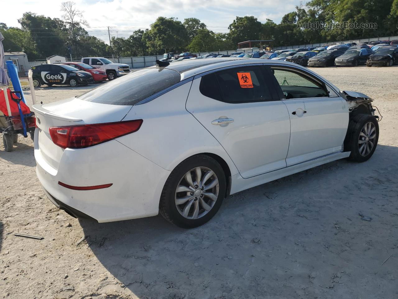 2014 Kia Optima Ex White vin: 5XXGN4A79EG260762