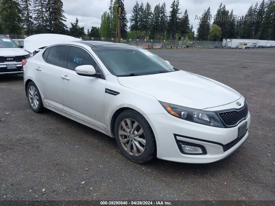 2014 Kia Optima Ex White vin: 5XXGN4A79EG261152