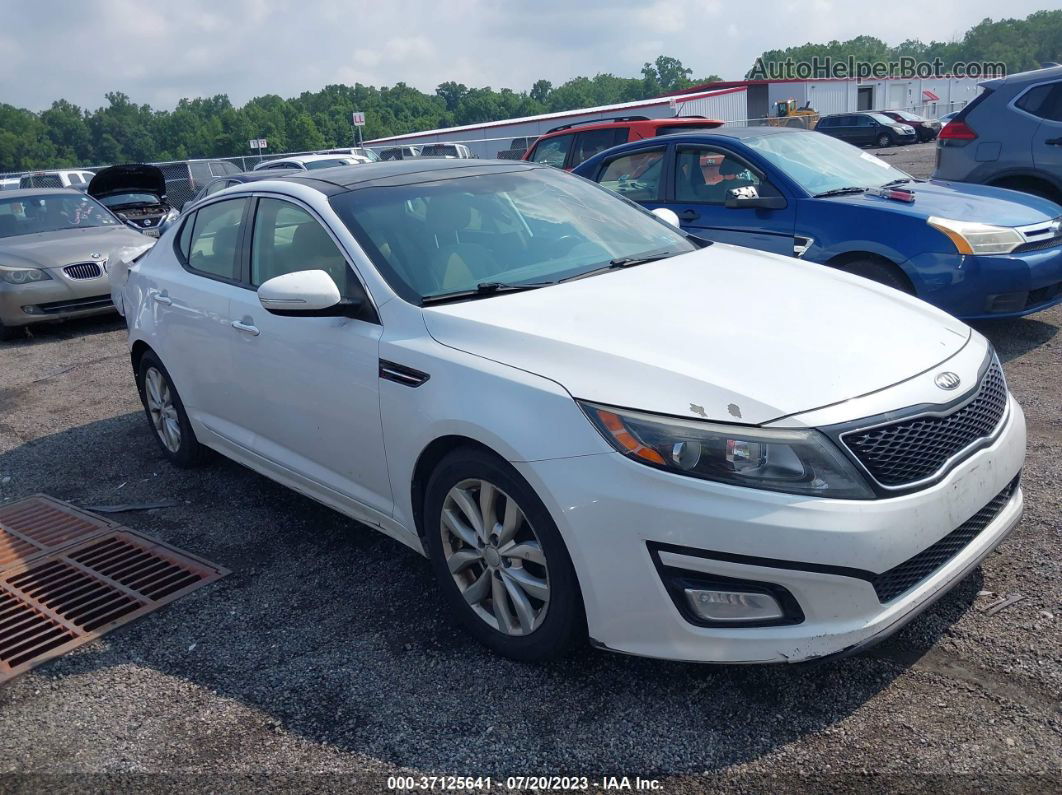 2014 Kia Optima Ex White vin: 5XXGN4A79EG298654