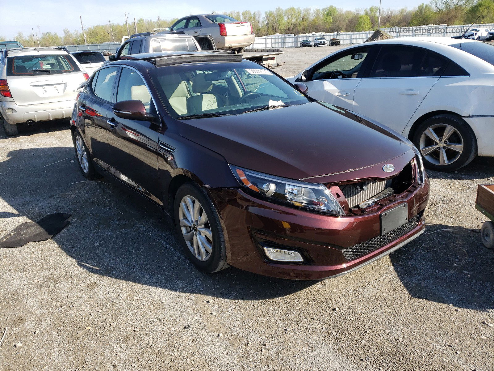 2014 Kia Optima Ex Темно-бордовый vin: 5XXGN4A79EG303934