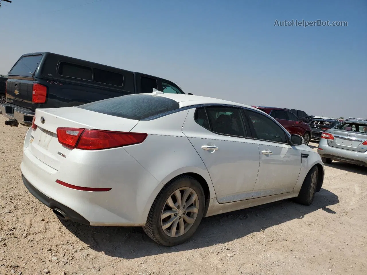 2014 Kia Optima Ex White vin: 5XXGN4A79EG320409