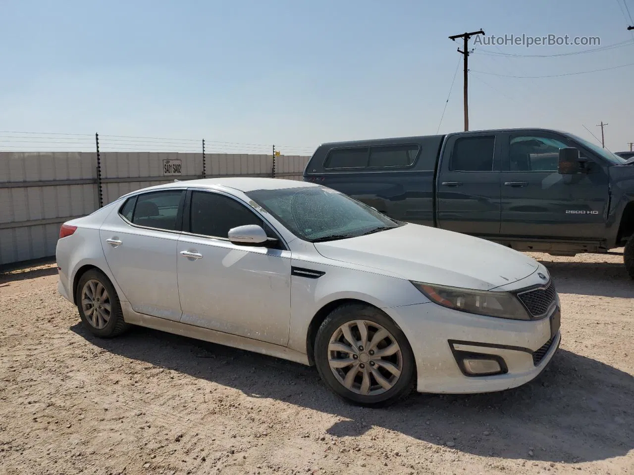 2014 Kia Optima Ex White vin: 5XXGN4A79EG320409