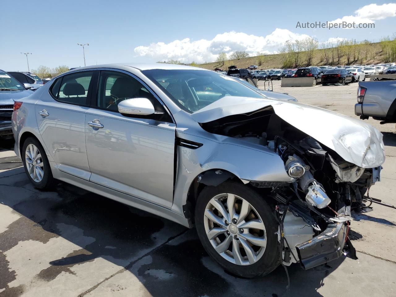 2014 Kia Optima Ex Серебряный vin: 5XXGN4A79EG340031