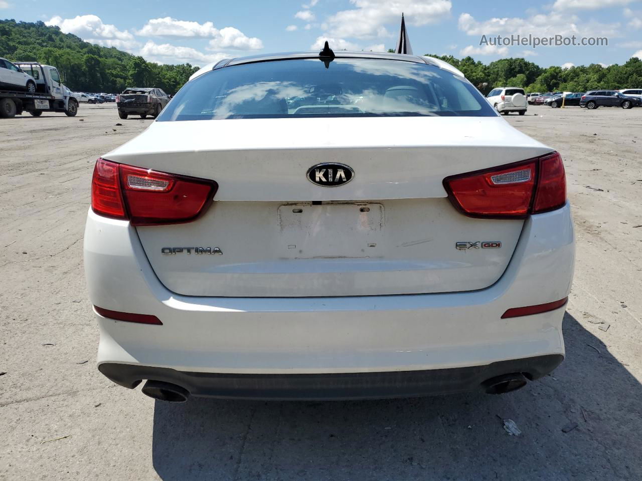 2015 Kia Optima Ex White vin: 5XXGN4A79FG431687