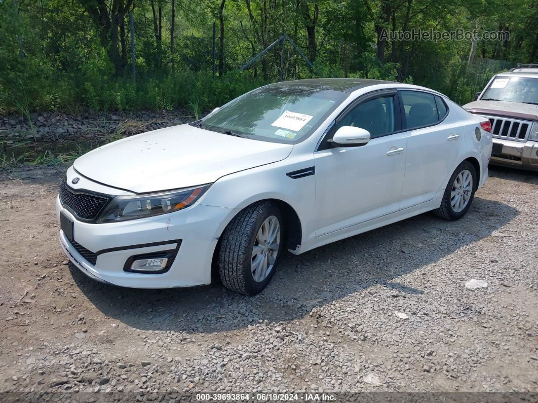 2015 Kia Optima Ex White vin: 5XXGN4A79FG450384