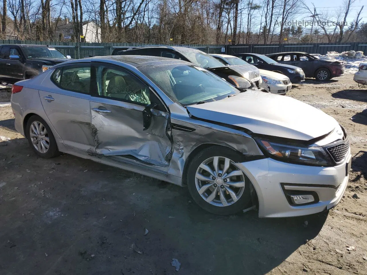 2014 Kia Optima Ex Серебряный vin: 5XXGN4A7XEG267204