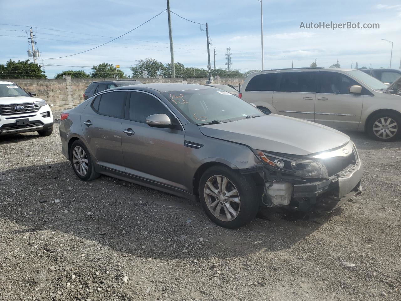 2014 Kia Optima Ex Серебряный vin: 5XXGN4A7XEG272998