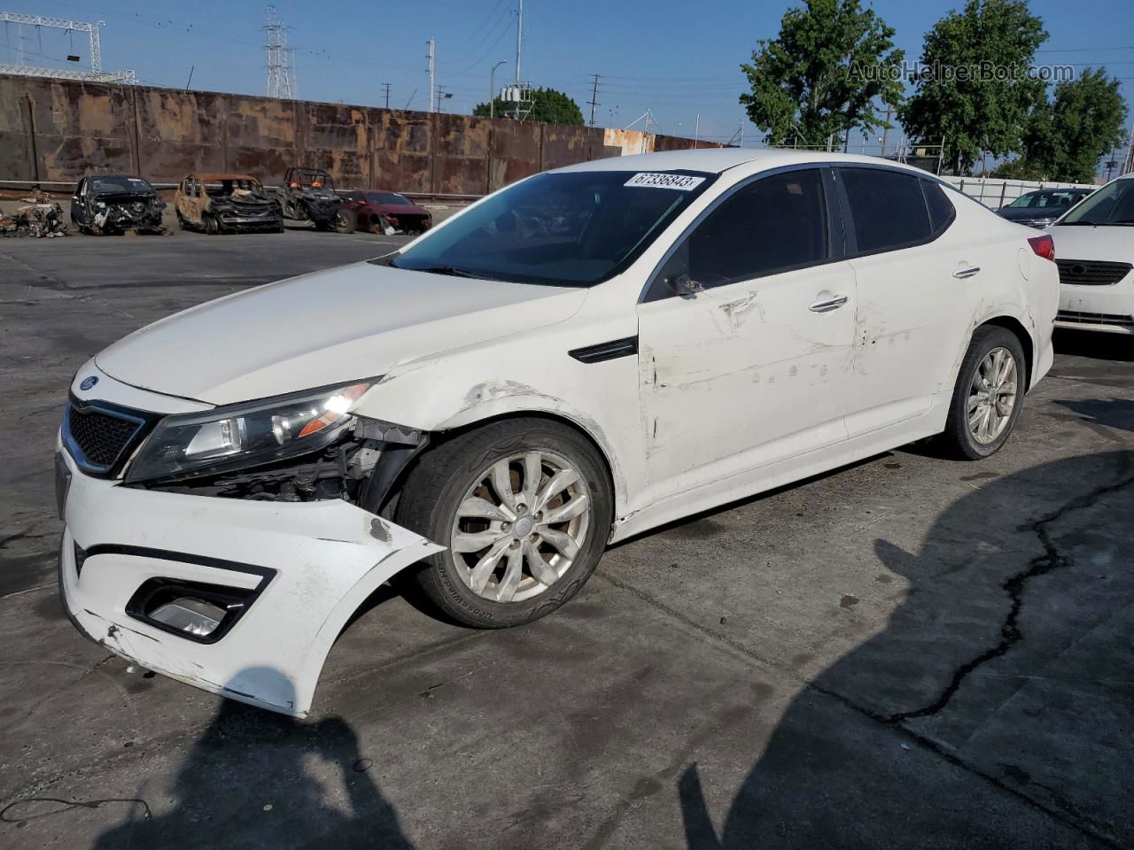 2014 Kia Optima Ex White vin: 5XXGN4A7XEG277506