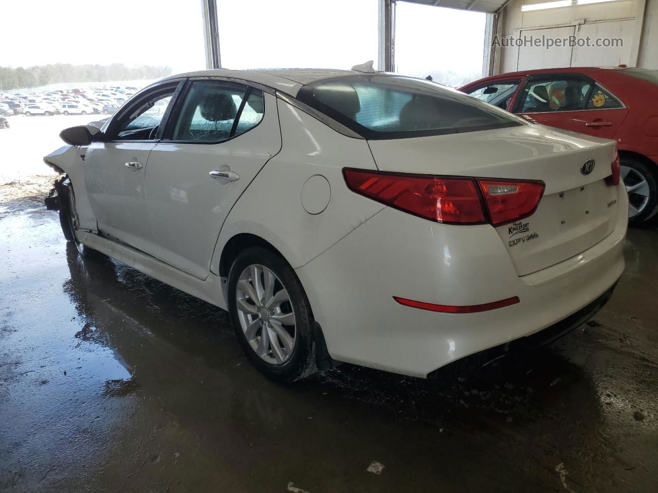 2014 Kia Optima Ex White vin: 5XXGN4A7XEG293639