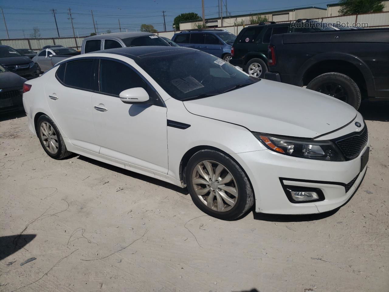 2014 Kia Optima Ex White vin: 5XXGN4A7XEG304932