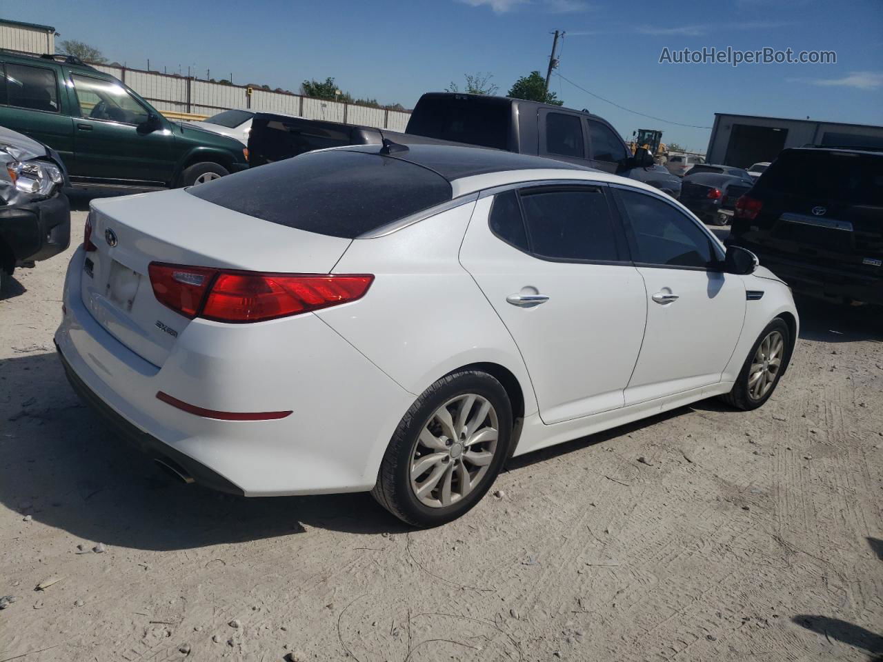 2014 Kia Optima Ex White vin: 5XXGN4A7XEG304932