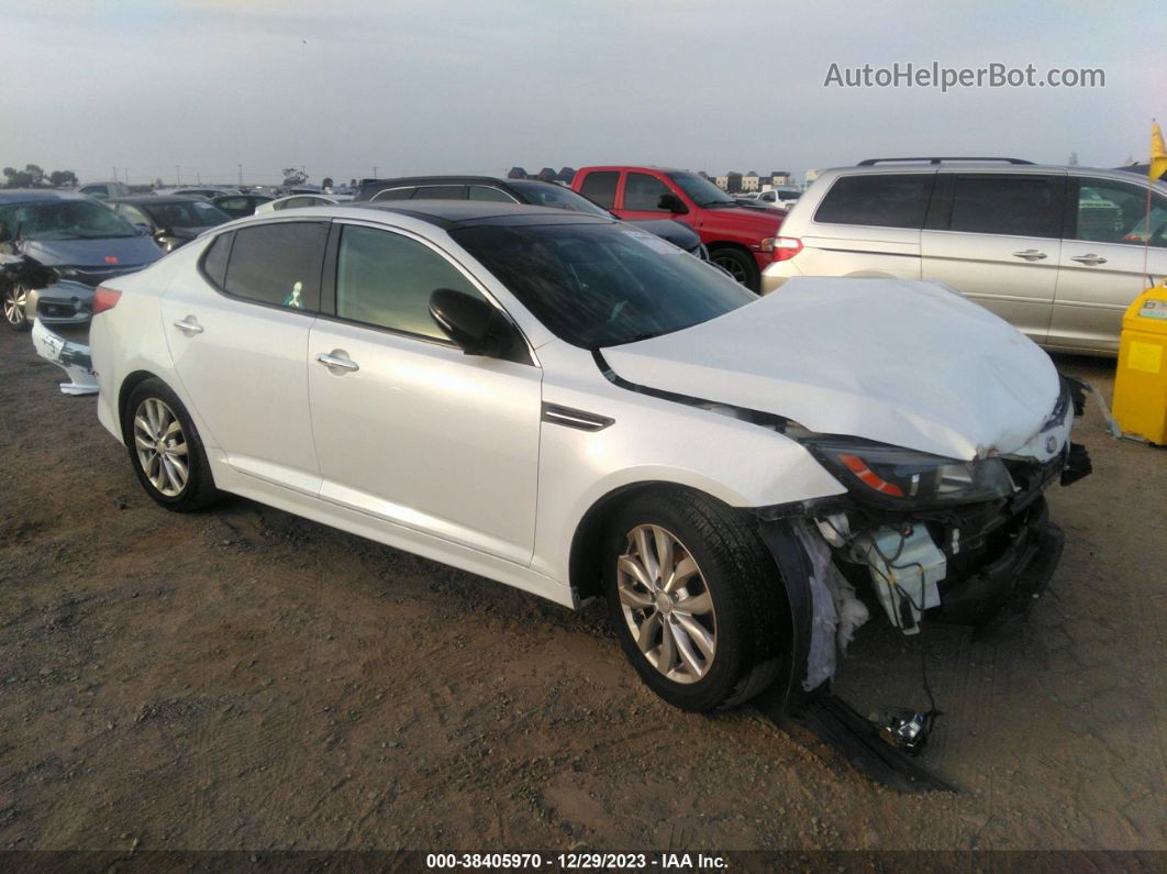 2014 Kia Optima Ex White vin: 5XXGN4A7XEG321973