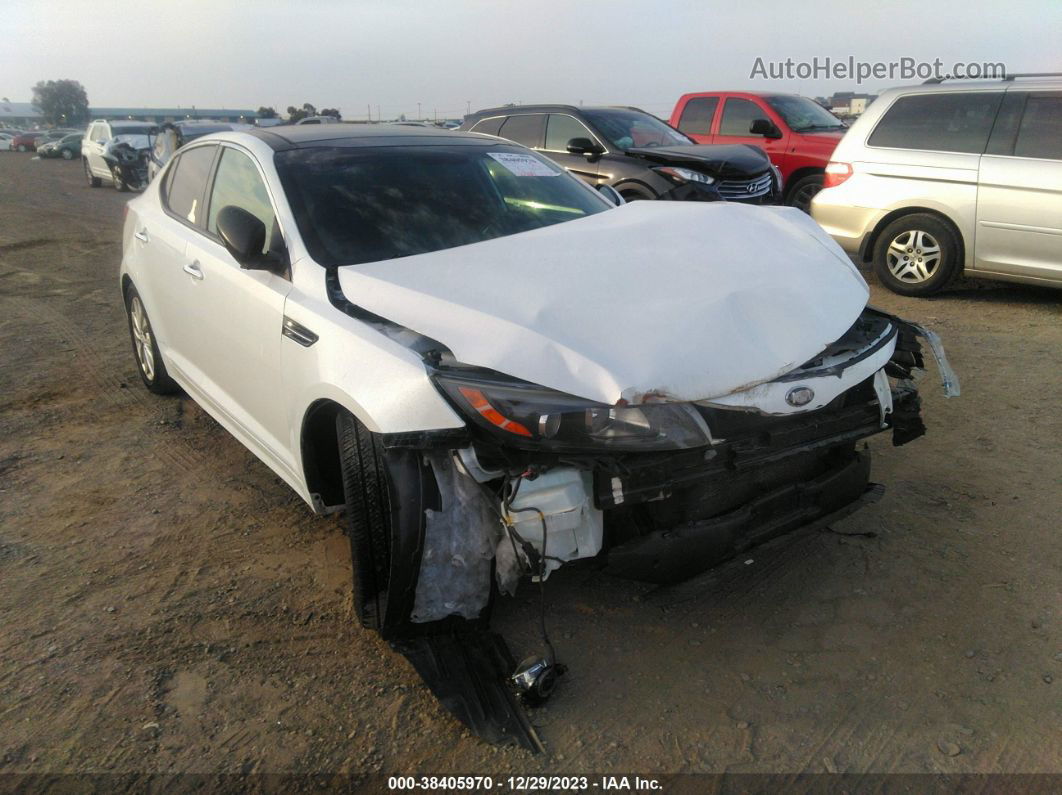 2014 Kia Optima Ex White vin: 5XXGN4A7XEG321973