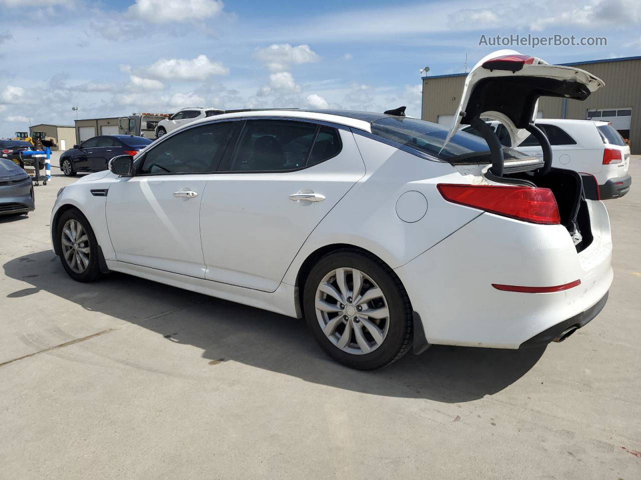 2014 Kia Optima Ex White vin: 5XXGN4A7XEG335193