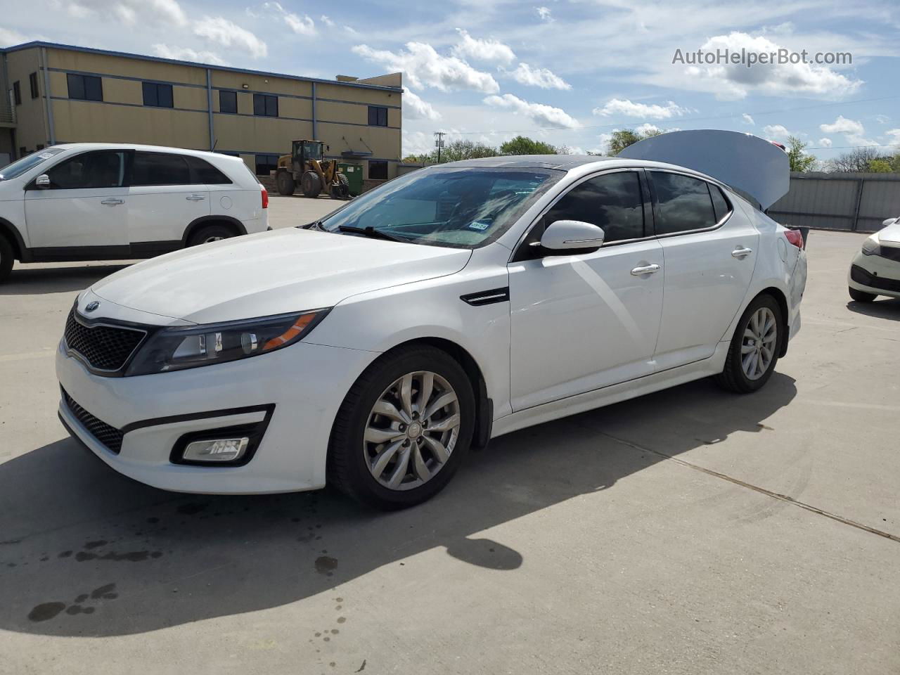 2014 Kia Optima Ex White vin: 5XXGN4A7XEG335193