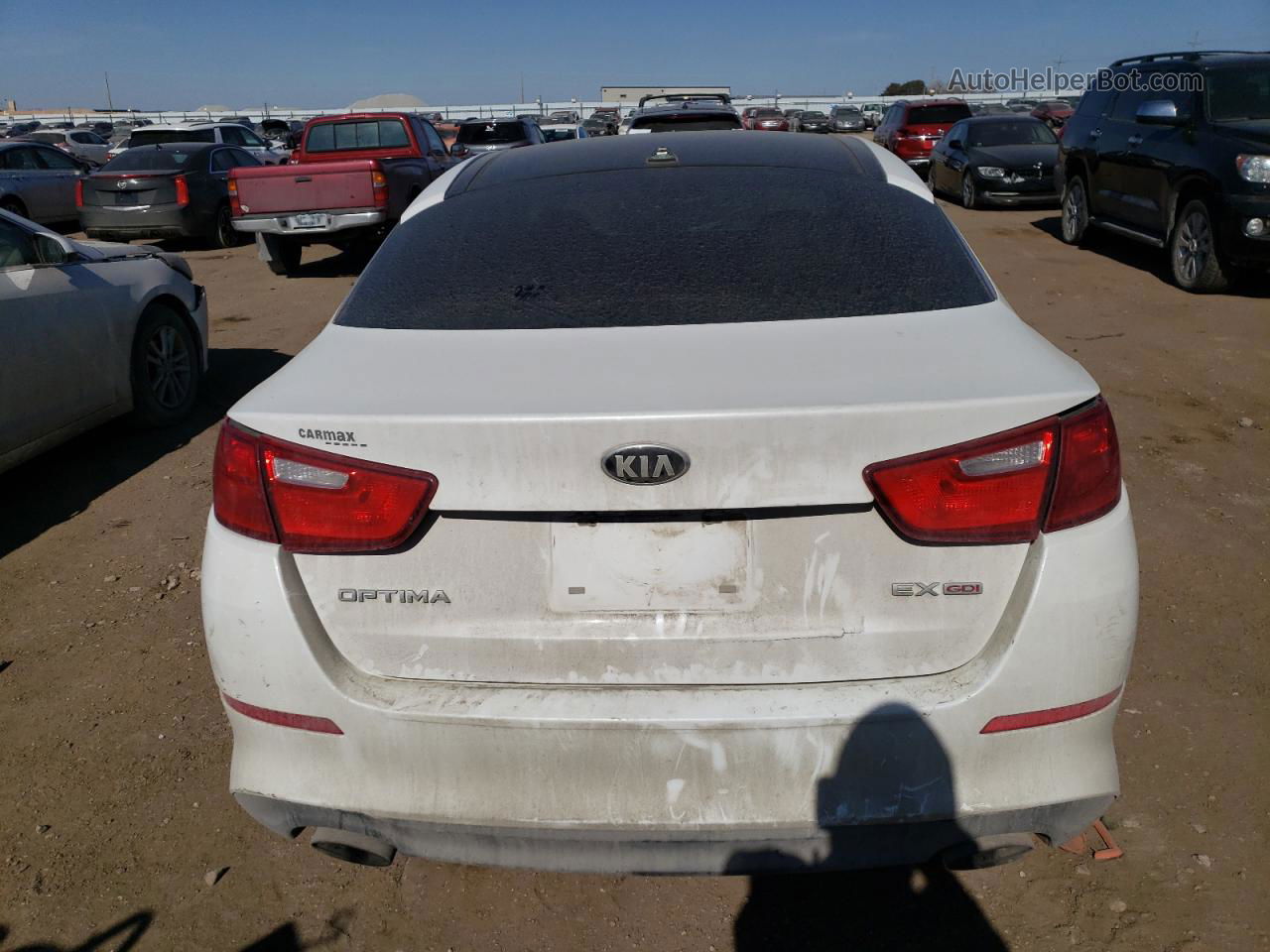 2014 Kia Optima Ex White vin: 5XXGN4A7XEG341057