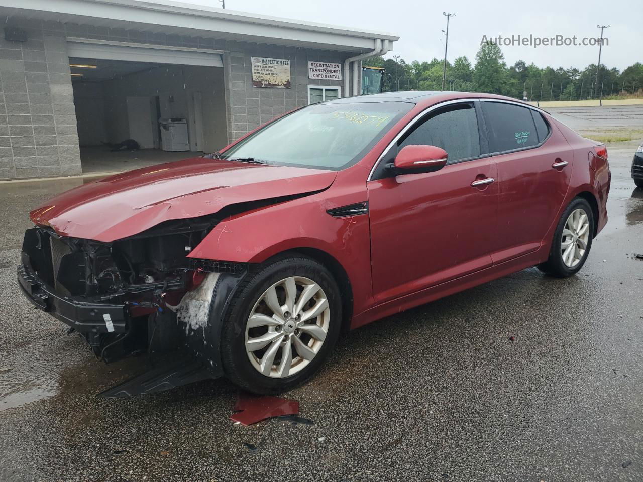 2014 Kia Optima Ex Red vin: 5XXGN4A7XEG350843