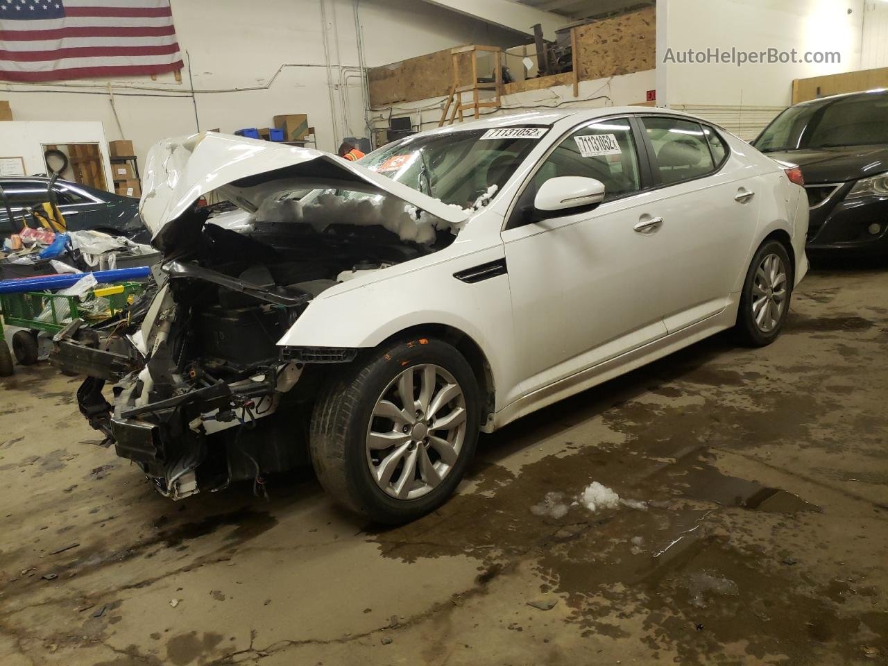 2015 Kia Optima Ex White vin: 5XXGN4A7XFG377557