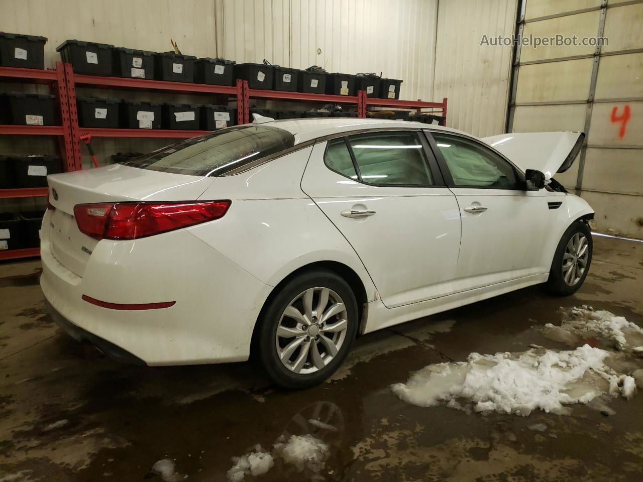 2015 Kia Optima Ex White vin: 5XXGN4A7XFG377557