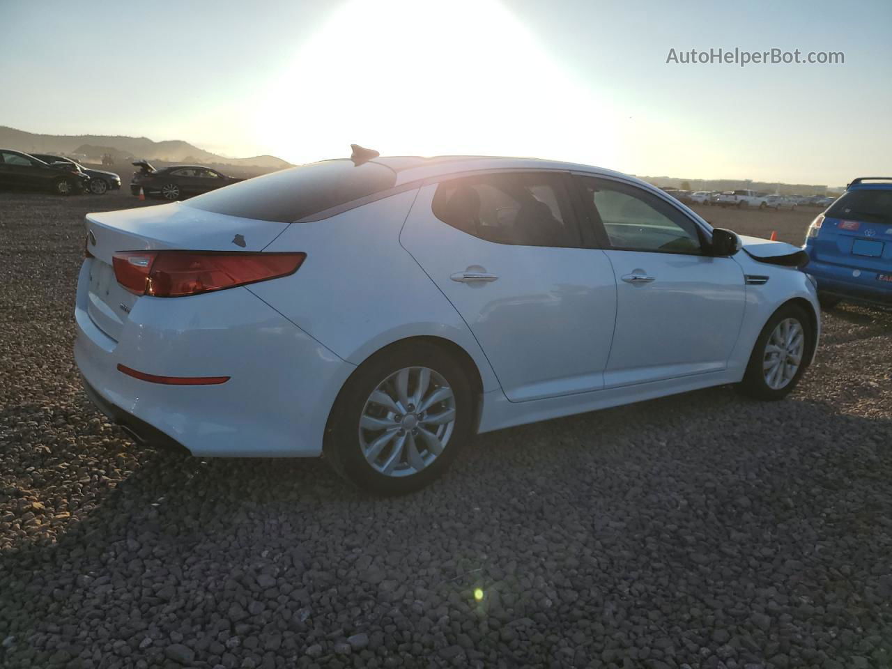 2015 Kia Optima Ex White vin: 5XXGN4A7XFG382760