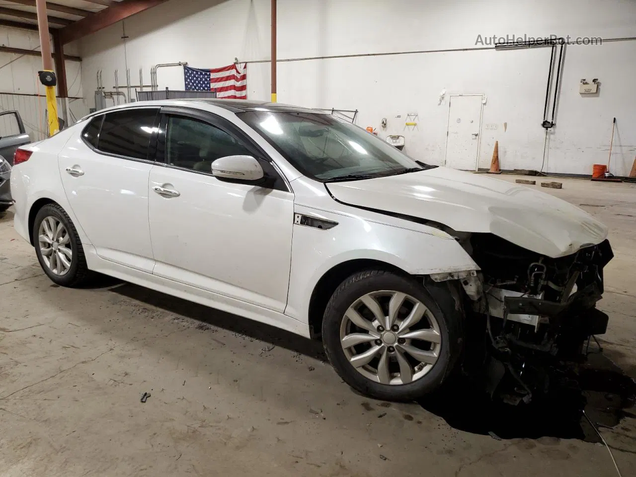 2015 Kia Optima Ex White vin: 5XXGN4A7XFG438227