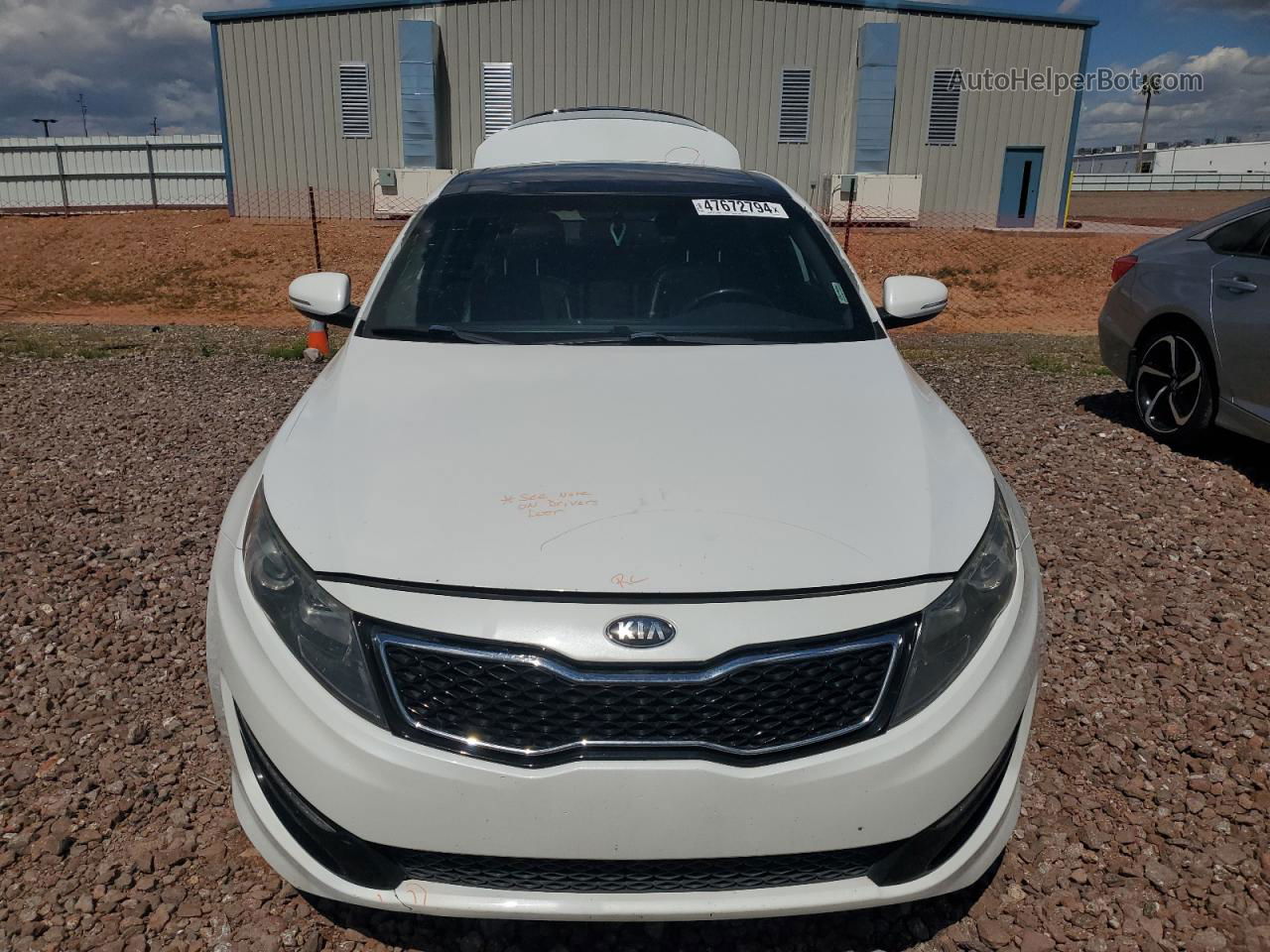 2013 Kia Optima Sx White vin: 5XXGR4A61DG090780